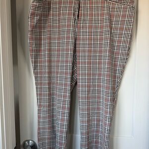 Ava & Viv Black, White and Red Plaid Woman’s Chinos